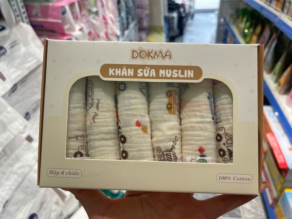 Khăn sữa Muslin (hộp 6) Dokma