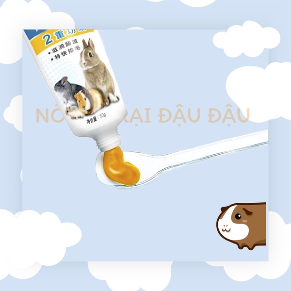 Gel dinh dưỡng Dr.Bunny hỗ trợ đường ruột và giúp đẹp lông cho Thỏ, Bọ Ú, Chinchila, Hamster 50g
