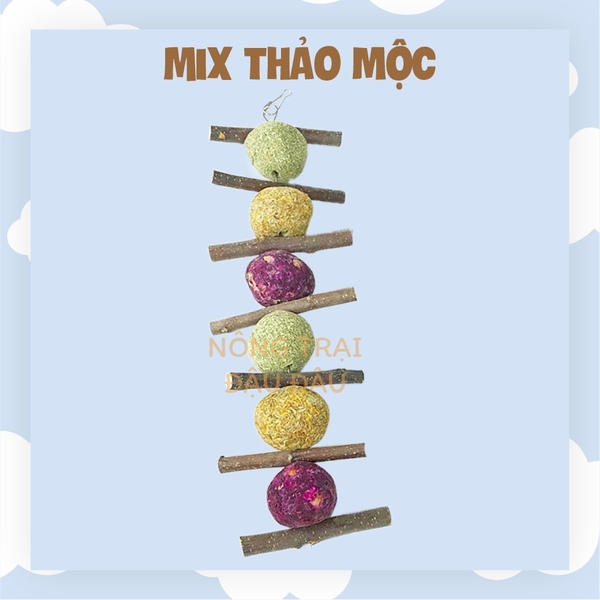 Dây Bánh Cỏ Mài Răng Hỗ trợ Giảm Stress Thức Ăn Cho Thỏ, Bọ Ú, Chinchilla