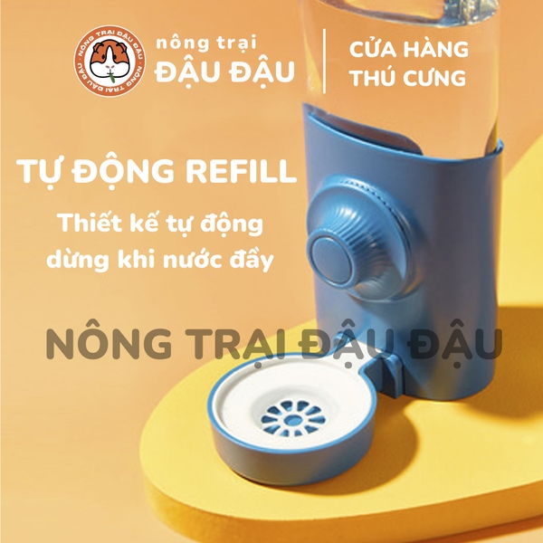 Bình Nước Cho Thỏ, Bọ Ú, Chinchilla Tự Động Cao Cấp 600ml