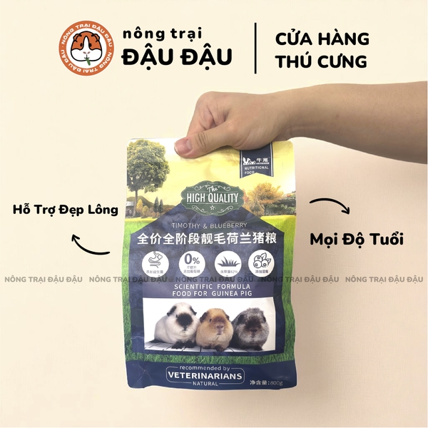 Cỏ Nén Timothy Cho Bọ Ú Chuột Lang Niu Chong Giàu Chất Xơ Bổ Sung Việt Quất 800g