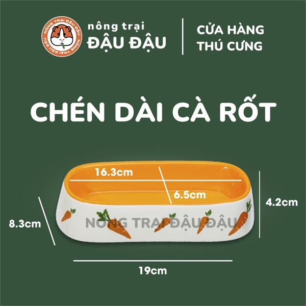 Chén Ăn Sứ Cao Cấp Cho Thỏ, Bọ Ú, Chinchilla, Hamster Chống Lật