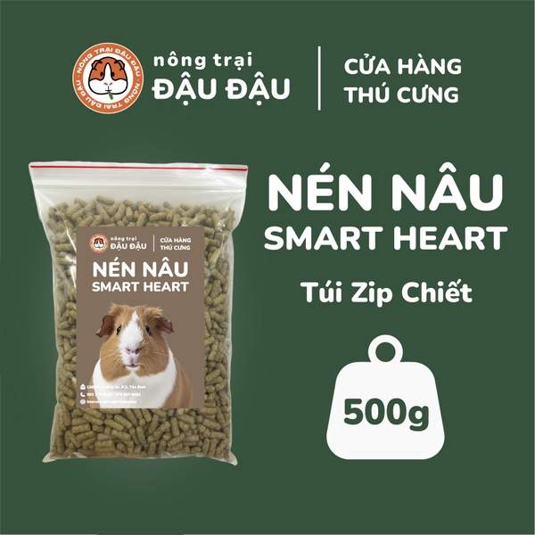 Cỏ Nén Nâu Cho Bọ Ú, Chinchilla, Sóc Bắc Mỹ Smart Heart Giàu Vitamin Dinh Dưỡng Toàn Diện 1kg