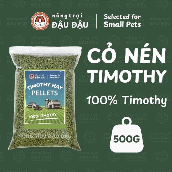 Cỏ Viên Timothy - Hạt Lớn 6mm - Bịch 500g