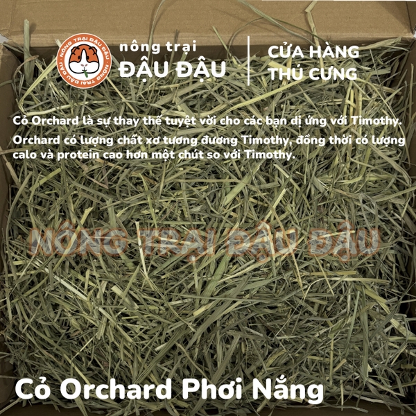 Cỏ Orchard Cho Thỏ, Bọ Ú, Chinchilla Giàu Chất Xơ Cành Mềm Mỏng 500g