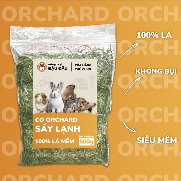 Cỏ Orchard Sấy Lạnh Cho Thỏ, Bọ Ú, Chinchilla, Rùa Cạn, Sóc Bắc Mỹ Full Lá Siêu Mềm 500g