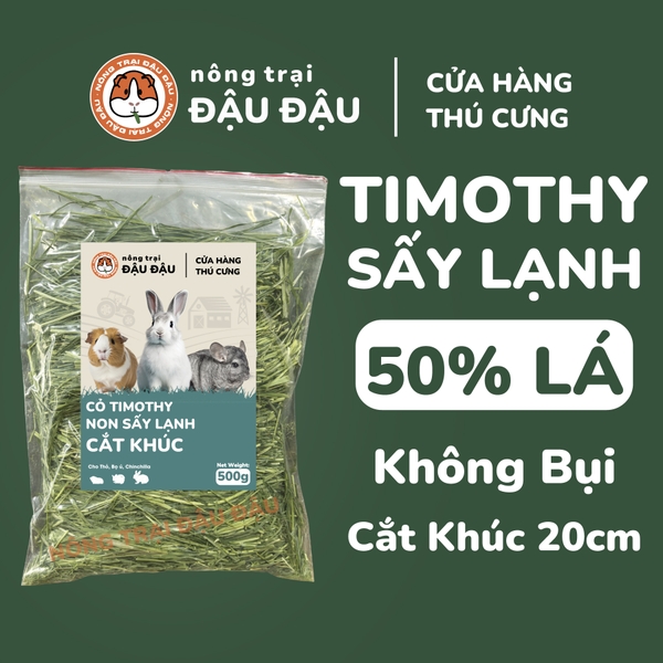 Cỏ Timothy Sấy Lạnh 50% Lá Cắt Khúc - Đậu Đậu Fresh Select