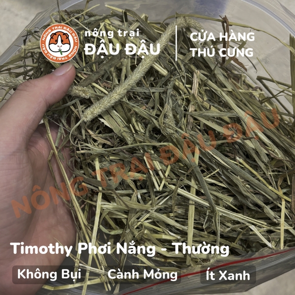 Cỏ Timothy Cho Bọ Ú, Thỏ, Chinchilla Timothy Phơi Nắng Không Bụi 500g