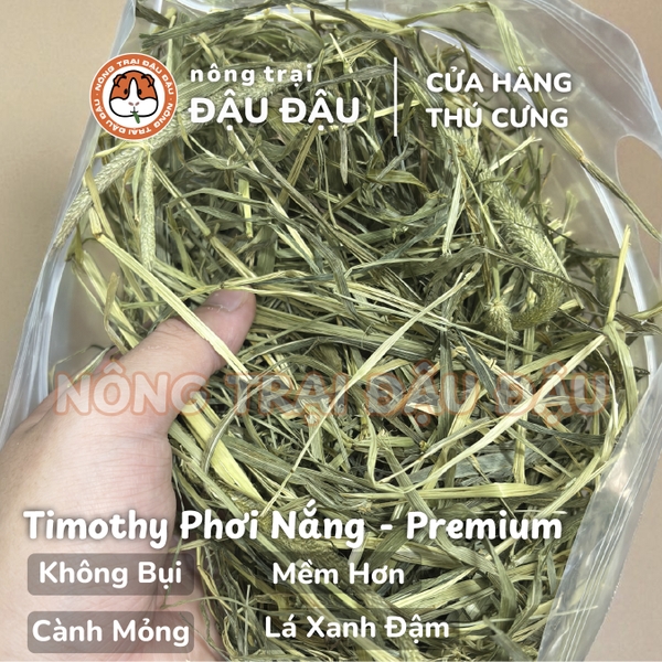 Cỏ Timothy Cho Bọ Ú, Thỏ, Chinchilla Timothy Phơi Nắng Không Bụi Cành Mỏng 500g