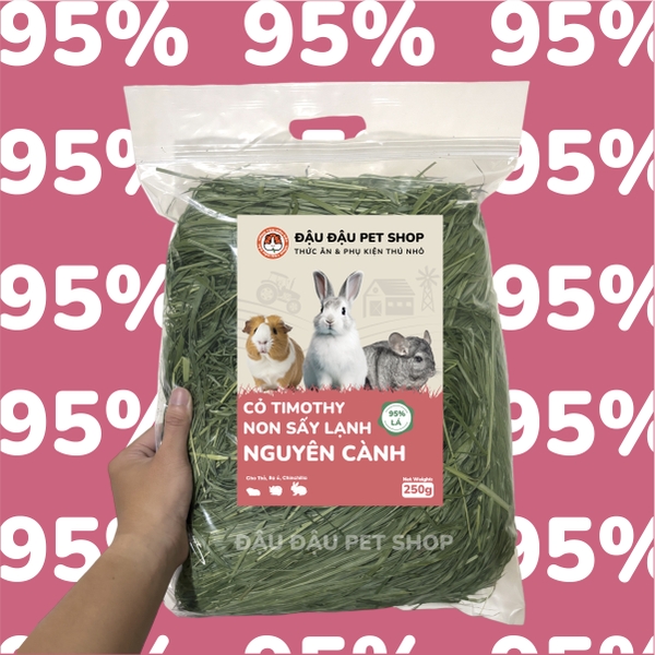 Cỏ Timothy Sấy Lạnh 95% Lá Nguyên Cành - Đậu Đậu Fresh Select
