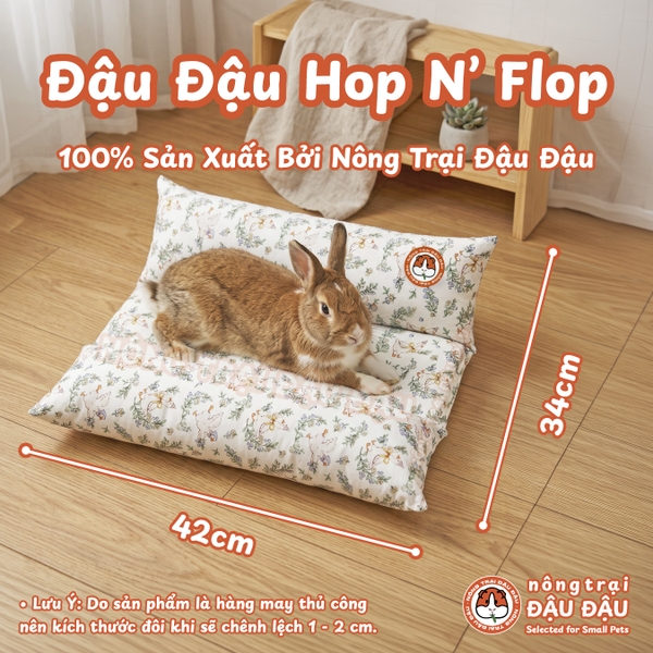 Đệm Nằm Cho Thỏ, Bọ Ú, Chuột Lang, Mèo, Chó Nhỏ Hop N’ Flop Nông Trại Đậu Đậu