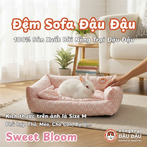 Đệm Sofa Cho Bọ Ú, Thỏ, Chó, Mèo, Thú Nhỏ Đệm Vải Thoáng Mát Phù Hợp 4 Mùa