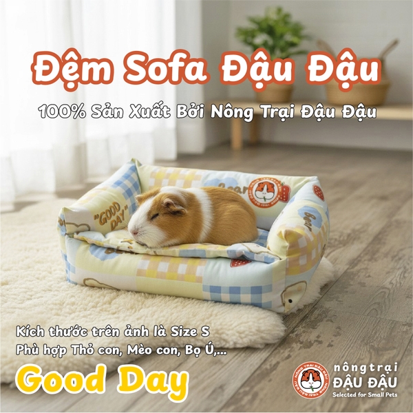 Đệm Sofa Cho Bọ Ú, Thỏ, Chó, Mèo, Thú Nhỏ Đệm Vải Thoáng Mát Phù Hợp 4 Mùa