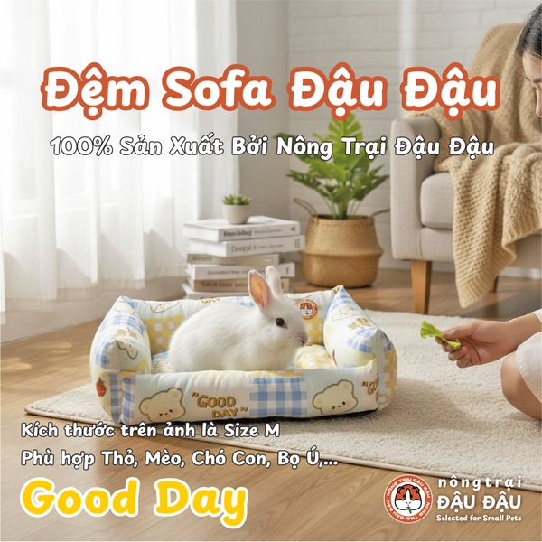 Đệm Sofa Cho Bọ Ú, Thỏ, Chó, Mèo, Thú Nhỏ Đệm Vải Thoáng Mát Phù Hợp 4 Mùa