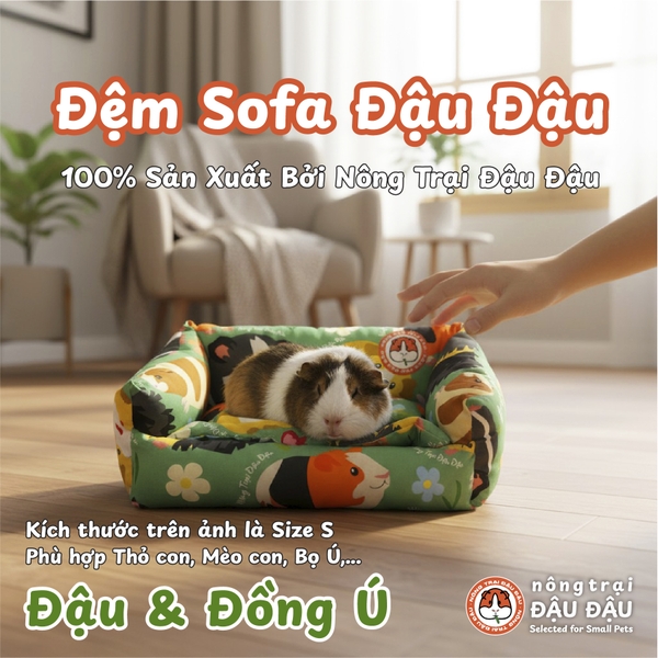 Đệm Sofa Cho Bọ Ú, Thỏ, Chó, Mèo, Thú Nhỏ Đệm Vải Thoáng Mát Phù Hợp 4 Mùa