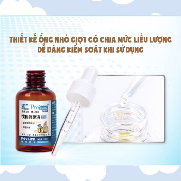 Dung Dịch Uống Khử Mùi Hôi Cho Thỏ, Bọ Ú, Chinchilla, Hamster DRBUNNY 50ml
