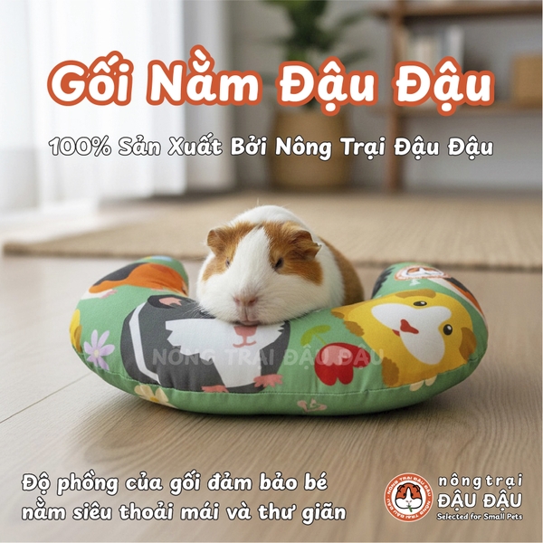 Gối Nằm Đậu Đậu Chuyên Dụng Cho Bọ Ú, Thỏ, Thú Nhỏ, Chó, Mèo