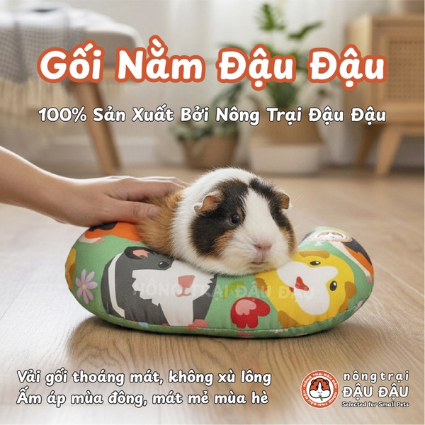 Gối Nằm Đậu Đậu Chuyên Dụng Cho Bọ Ú, Thỏ, Thú Nhỏ, Chó, Mèo