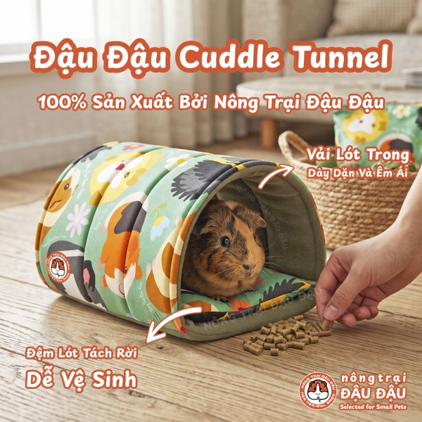 Hầm Chui Cho Bọ Ú Chuột Lang, Hamster Hầm Chui Vải Đậu Đậu