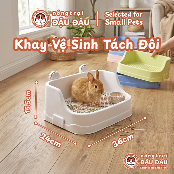 Khay Vệ Sinh Cho Thỏ, Bọ Ú, Chinchilla Cao Cấp Tiện Lợi 