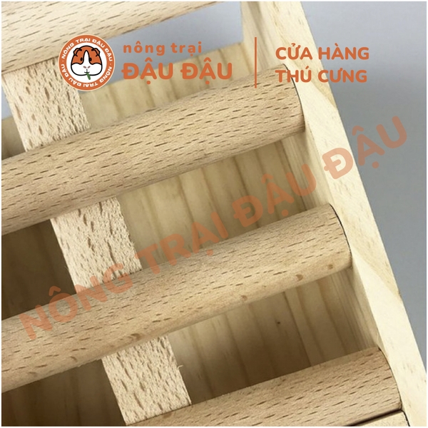 Máng Cỏ Gỗ Cho Thỏ, Bọ Ú, Chinchilla Gắn Chuồng
