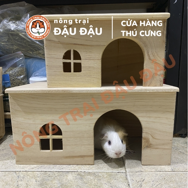 Nhà Gỗ Cho Bọ Ú Chuột Lang Làm Từ Gỗ Thông Tự Nhiên