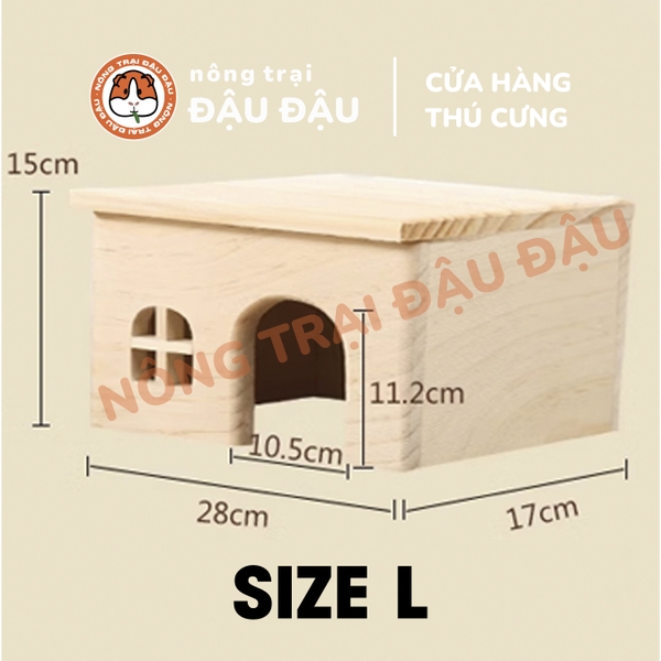 Nhà Gỗ Cho Bọ Ú Chuột Lang Làm Từ Gỗ Thông Tự Nhiên