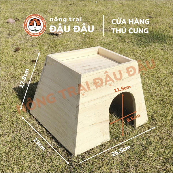 Nhà Gỗ Cho Bọ Ú Chuột Lang Làm Từ Gỗ Thông Tự Nhiên