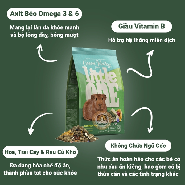 Thức Ăn Little One Cao Cấp Cho Bọ Ú Với 60 Loại Cỏ, Thảo Mộc Và Rau Củ 750g
