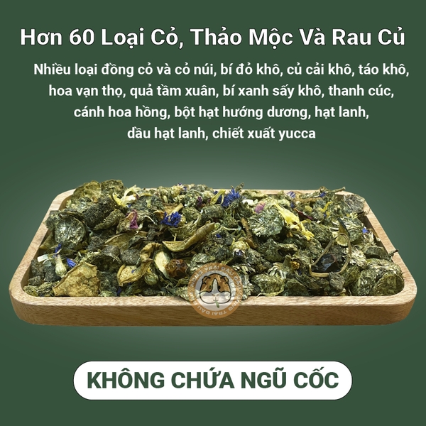 Thức Ăn Little One Cao Cấp Cho Bọ Ú Với 60 Loại Cỏ, Thảo Mộc Và Rau Củ 750g