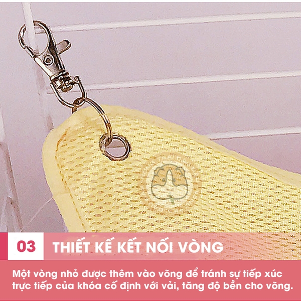 Võng Nằm Cho Bọ Ú, Nhím, Hamster, Thú Nhỏ Vải Lưới Thoáng Mát