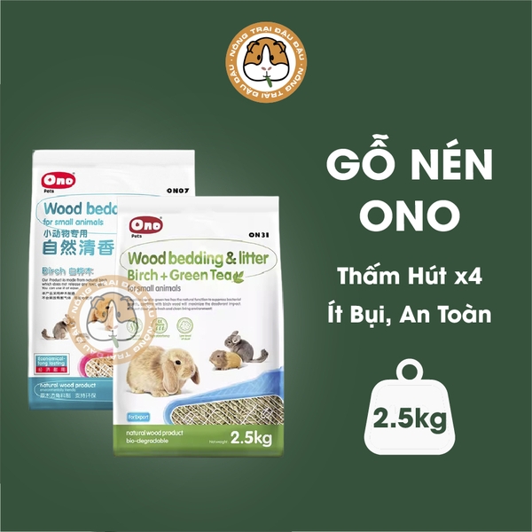 Gỗ Nén Lót Chuồng ONO Cho Thỏ, Bọ Ú, Chinchilla 2.5kg