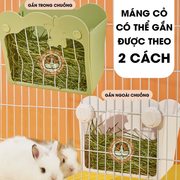 Máng Cỏ Cho Thỏ, Bọ Ú, Chinchilla Jessie Cao Cấp Tiện Lợi