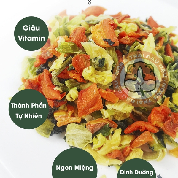 Rau Củ Sấy Cho Thỏ, Bọ Ú, Chinchilla Giàu Vitamin 100g