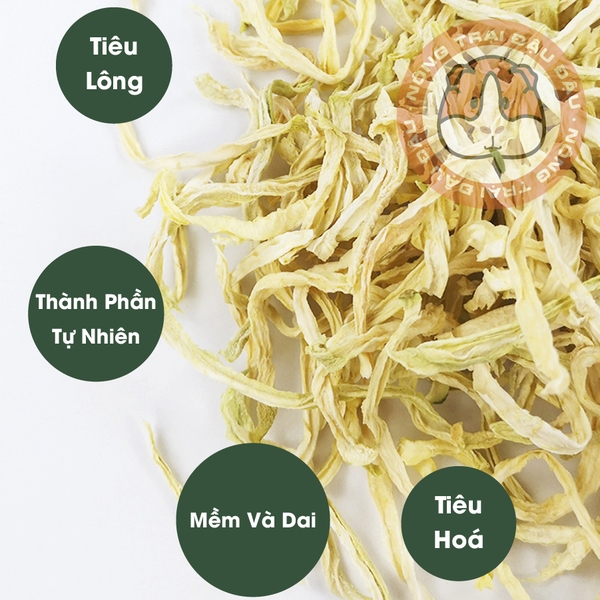 Đu Đủ Sợi Ăn Vặt Cho Thỏ, Bọ Ú, Chichilla Ăn Vặt Thơm Ngon Hỗ Trợ Tiêu Lông Tiêu Hoá 60g