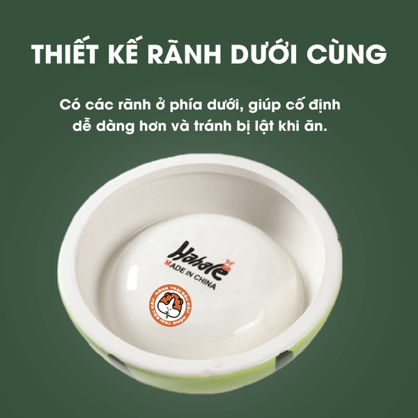 Chén Ăn Sứ Chống Lật Cho Thỏ, Bọ Ú, Chinchilla Hình Trái Cây Dễ Thương