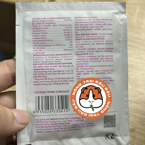 Men Tiêu Hoá Probisol Cho Thỏ, Bọ Ú, Chó, Mèo - 1 gói