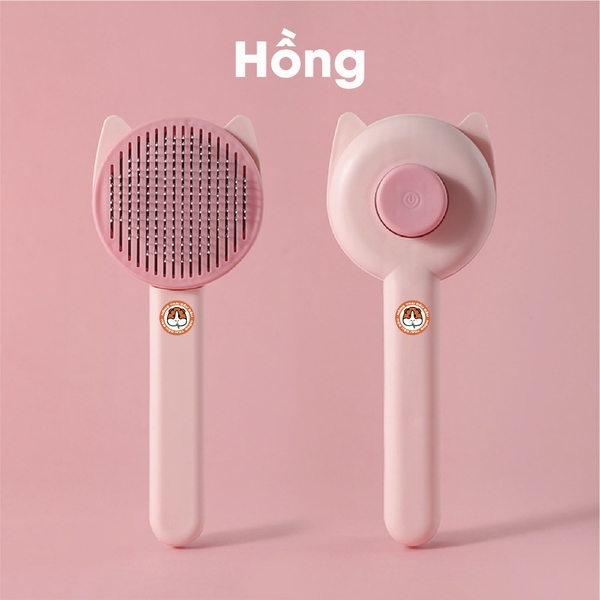 Lược Chải Lông Cho Thỏ, Bọ Ú, Chinchilla, Chó, Mèo Có Nút Bấm Đẩy Lông