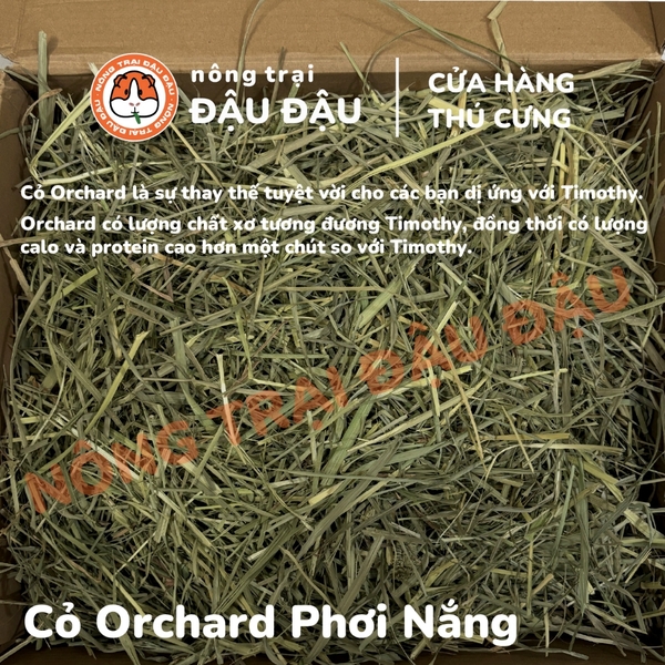 Cỏ Orchard Cho Thỏ, Bọ Ú, Chinchilla Giàu Chất Xơ Cành Mềm Mỏng 500g