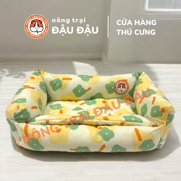 Đệm Sofa Cho Bọ Ú, Thỏ, Chó, Mèo, Thú Nhỏ Đệm Vải Thoáng Mát Phù Hợp 4 Mùa