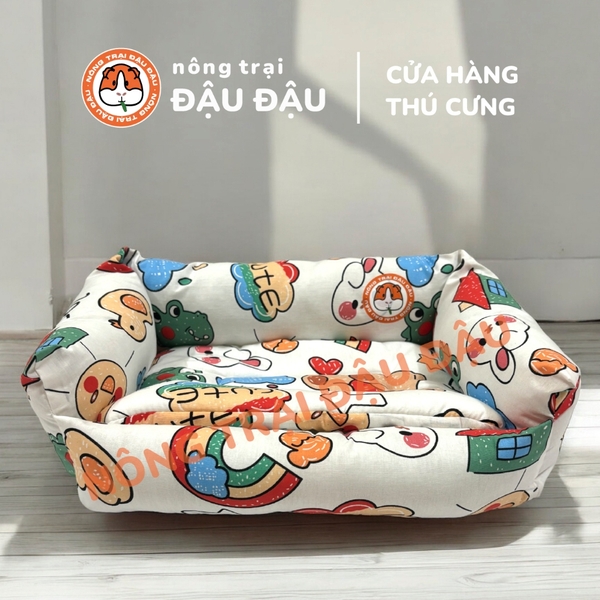 Đệm Sofa Cho Bọ Ú, Thỏ, Chó, Mèo, Thú Nhỏ Đệm Vải Thoáng Mát Phù Hợp 4 Mùa