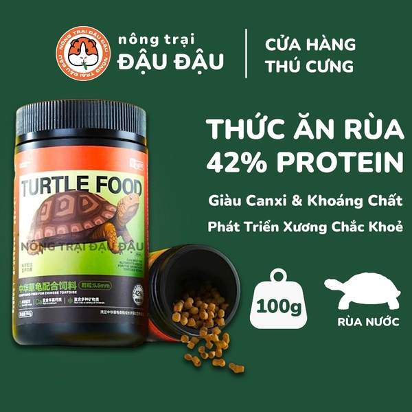 Thức Ăn Cho Rùa Giàu Dinh Dưỡng Cám Cho Rùa 42% Protein Hộp 100g