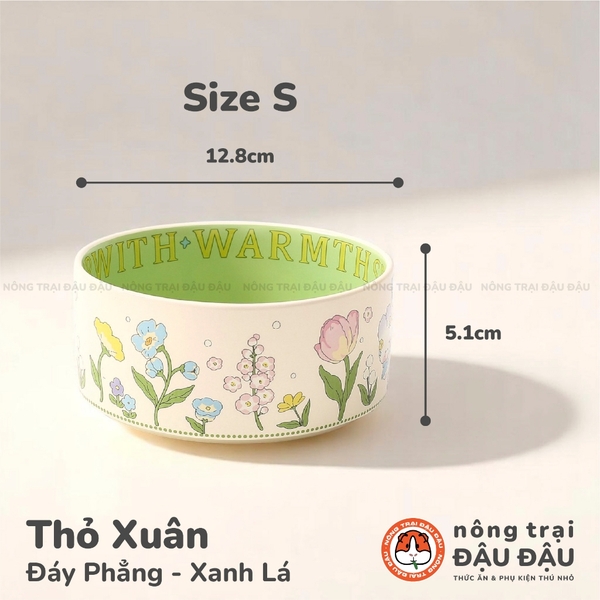 Chén Ăn Cho Thỏ, Bọ Ú, Chinchilla Chén Ăn Chống Lật Gốm Sứ Cao Cấp