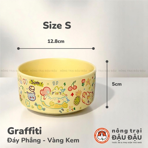 Chén Ăn Cho Thỏ, Bọ Ú, Chinchilla Chén Ăn Chống Lật Gốm Sứ Cao Cấp