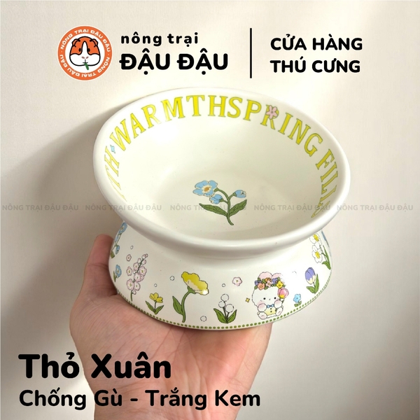 Chén Ăn Cho Thỏ, Bọ Ú, Chinchilla Chén Ăn Chống Lật Gốm Sứ Cao Cấp