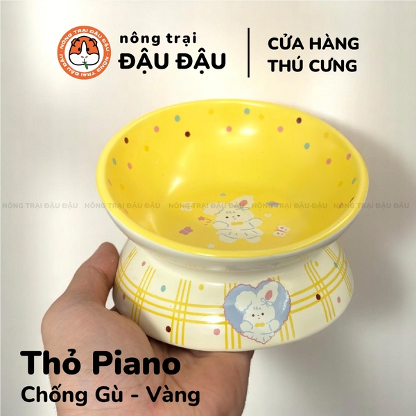 Chén Ăn Cho Thỏ, Bọ Ú, Chinchilla Chén Ăn Chống Lật Gốm Sứ Cao Cấp