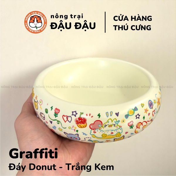 Chén Ăn Cho Thỏ, Bọ Ú, Chinchilla Chén Ăn Chống Lật Gốm Sứ Cao Cấp