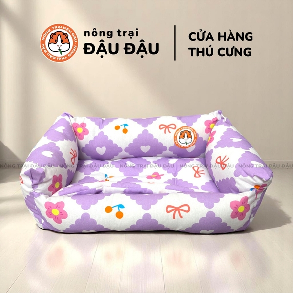 Đệm Sofa Cho Bọ Ú, Thỏ, Chó, Mèo, Thú Nhỏ Đệm Vải Thoáng Mát Phù Hợp 4 Mùa