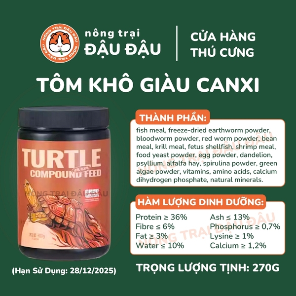 Thức Ăn Cho Rùa Yee Giàu Protein Phát Triển Vượt Trội