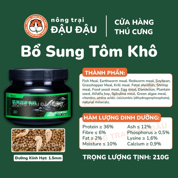 Thức Ăn Rùa Nước Cám Cho Rùa Yee Giàu Protein